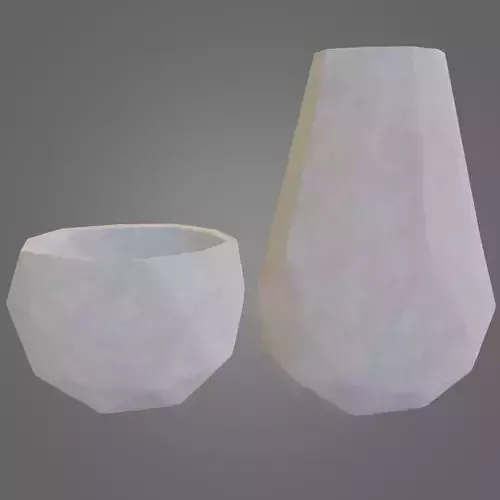 stylized vase for decoration low-poly game ready