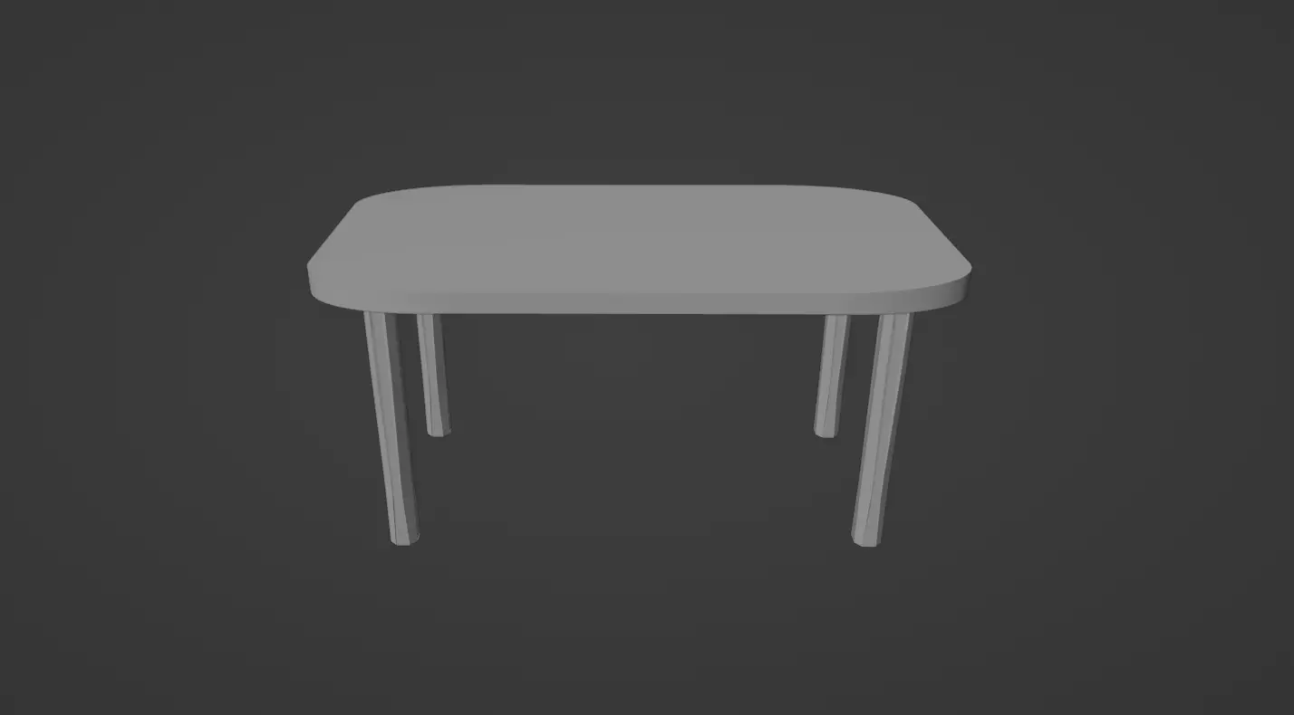 Simple Table 3D Free 3D model_0