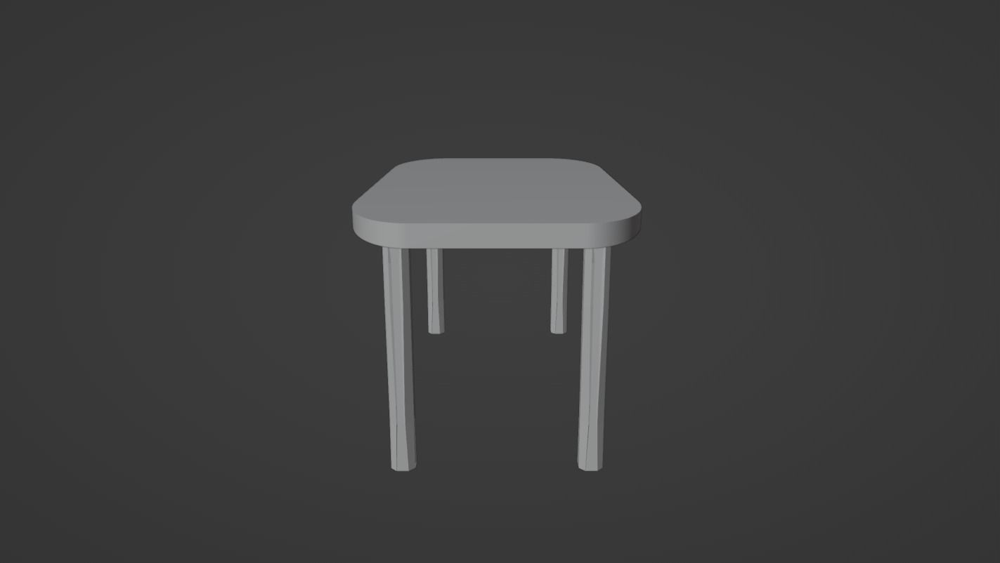 Simple Table 3D Free 3D model_1