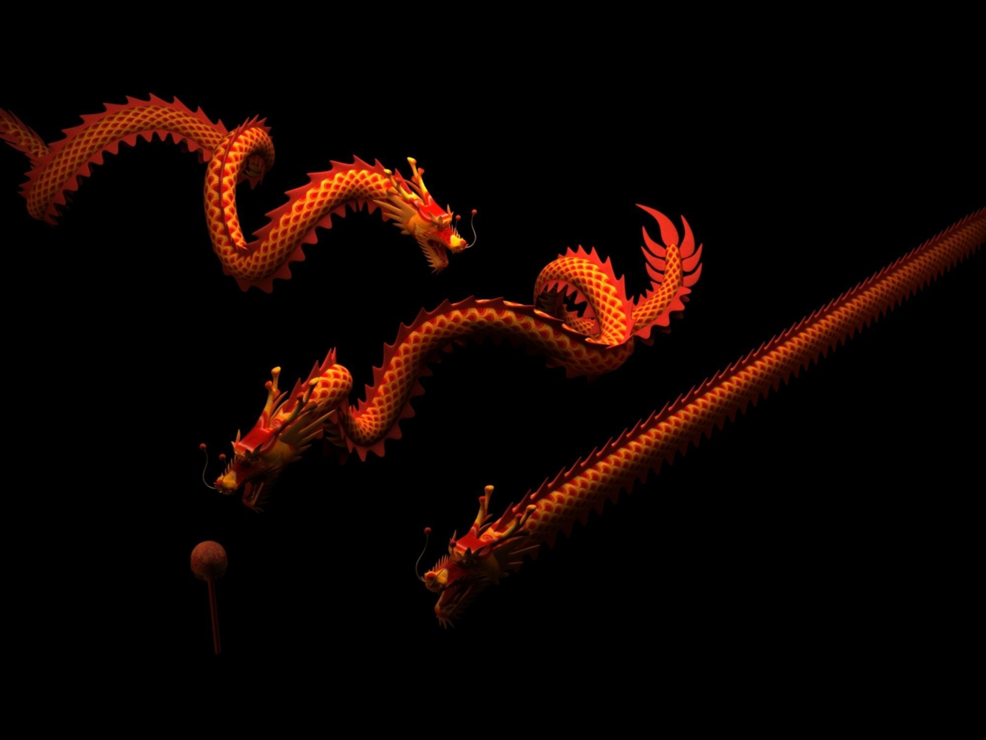 Chinese Dragon Dance 3D model_5