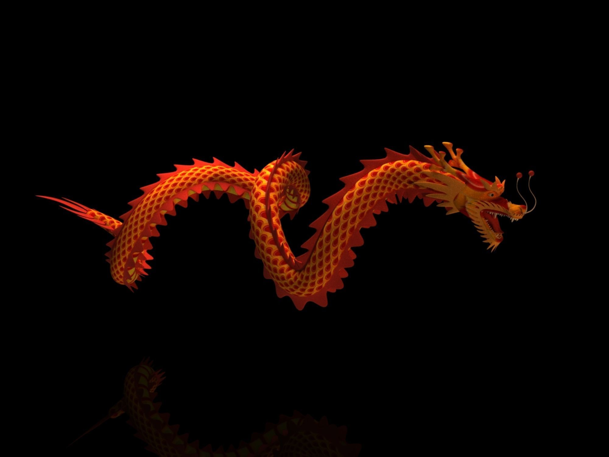 Chinese Dragon Dance 3D model_4