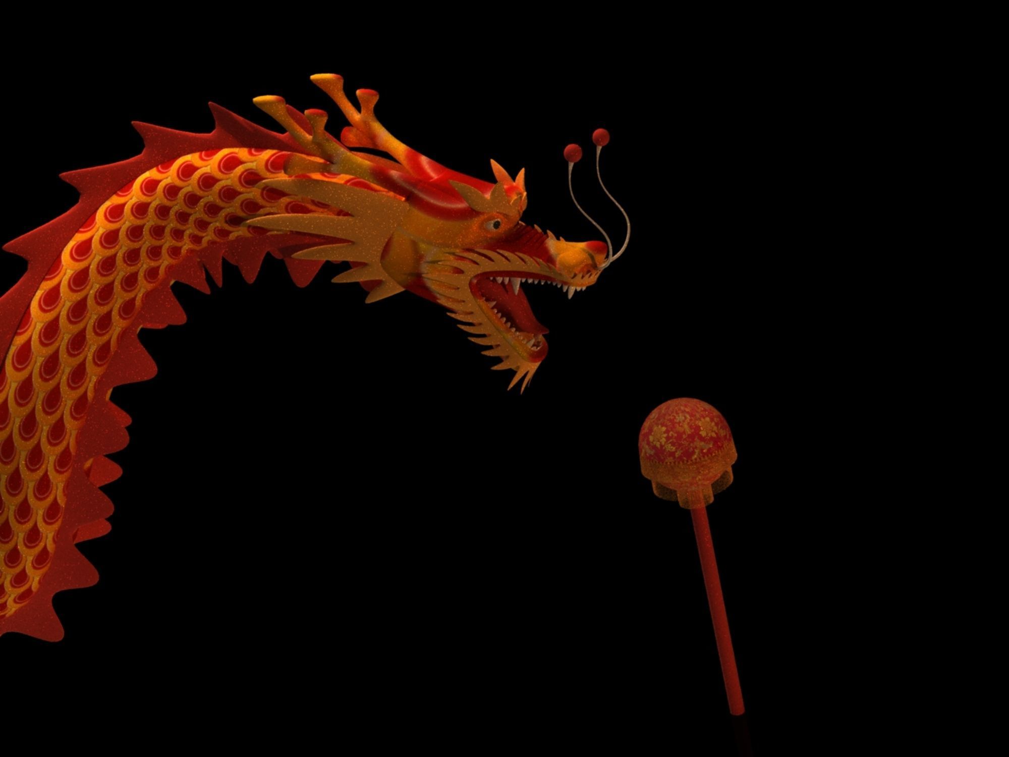 Chinese Dragon Dance 3D model_6