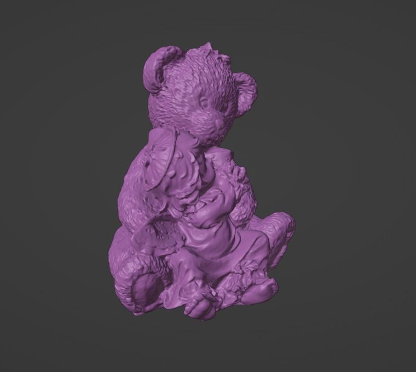 Teddy bear with child 3D print model_1
