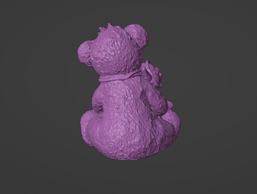 Teddy bear with child 3D print model_3
