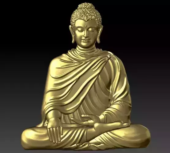 Beautiful Art of Buddha relief sculpt for 3D print and CNC 