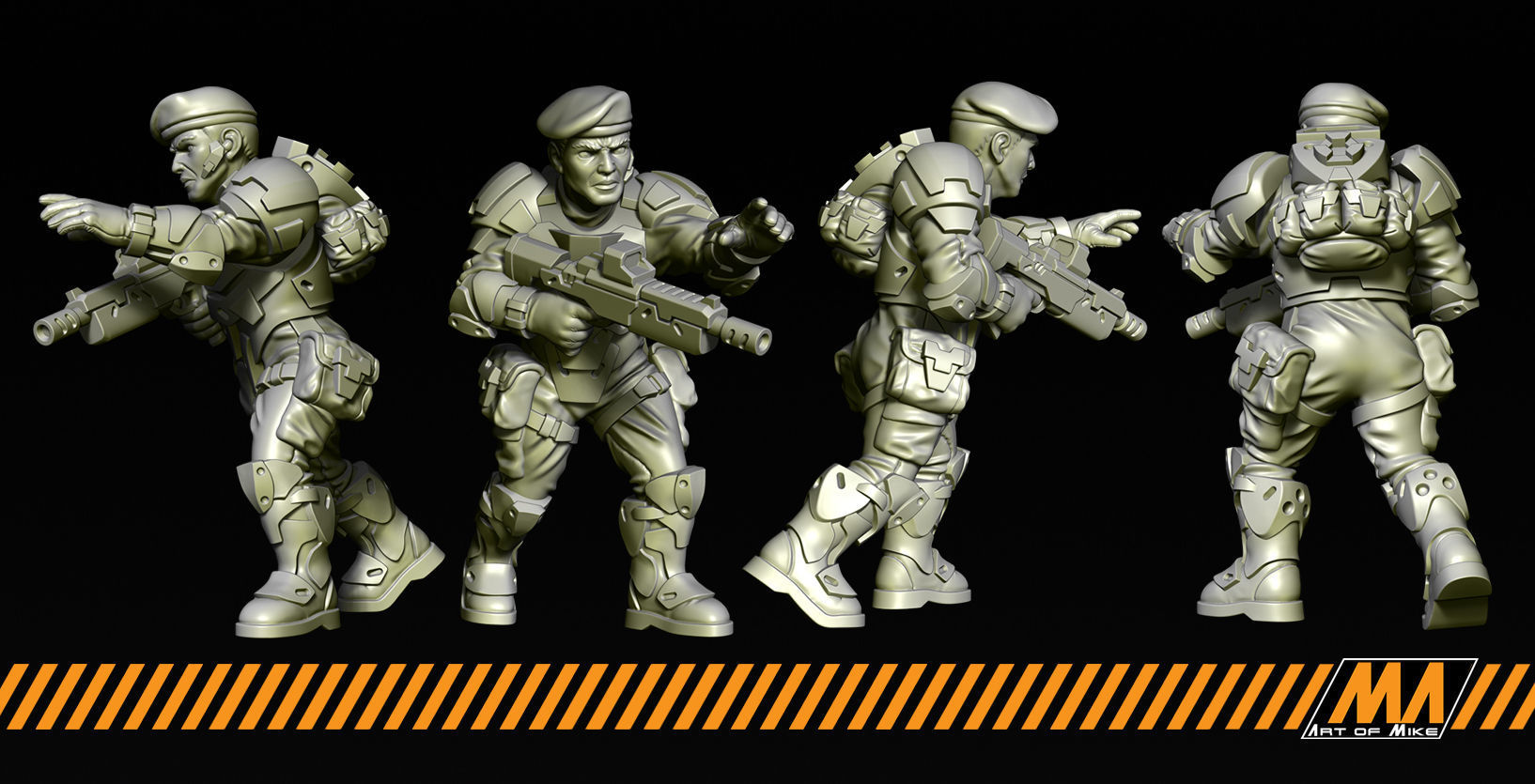 Green Berets 3D print model_7