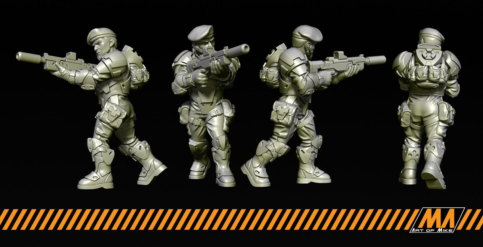 Green Berets 3D print model_9
