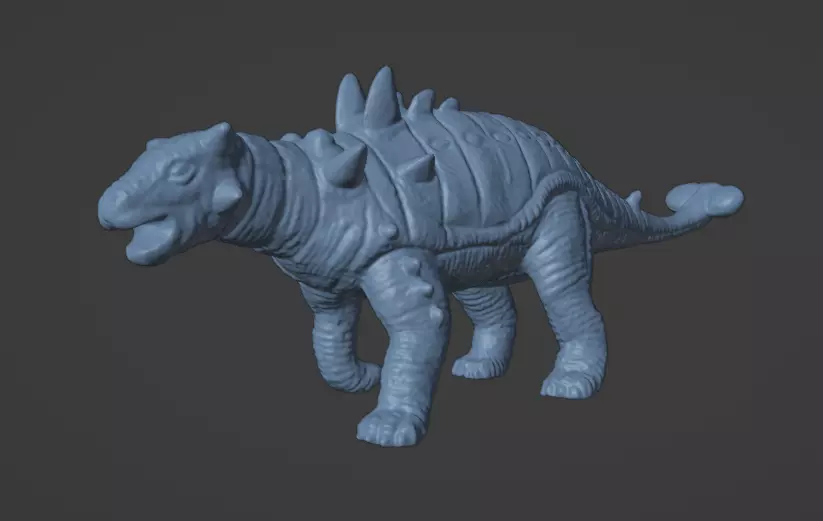 Dinosaur pinacosaurus 3D print model_0