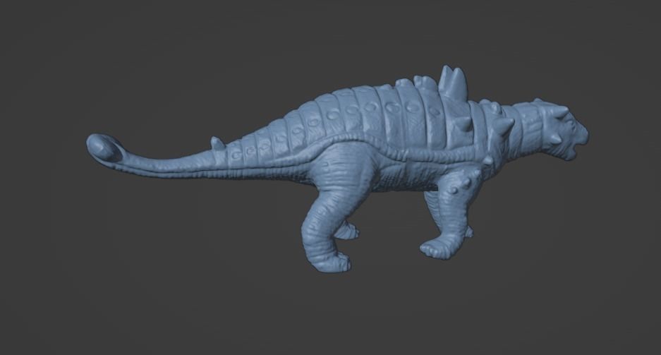 Dinosaur pinacosaurus 3D print model_2