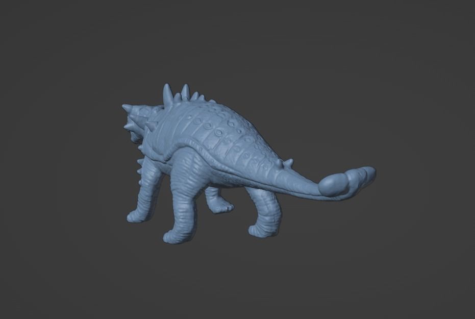 Dinosaur pinacosaurus 3D print model_3
