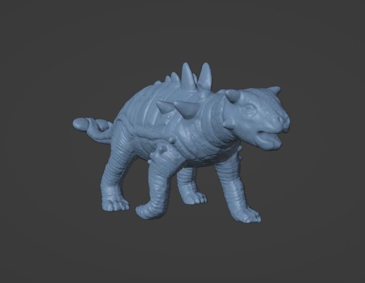 Dinosaur pinacosaurus 3D print model_1