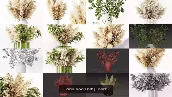 Bouquet Indoor Plants 3D Model Collection