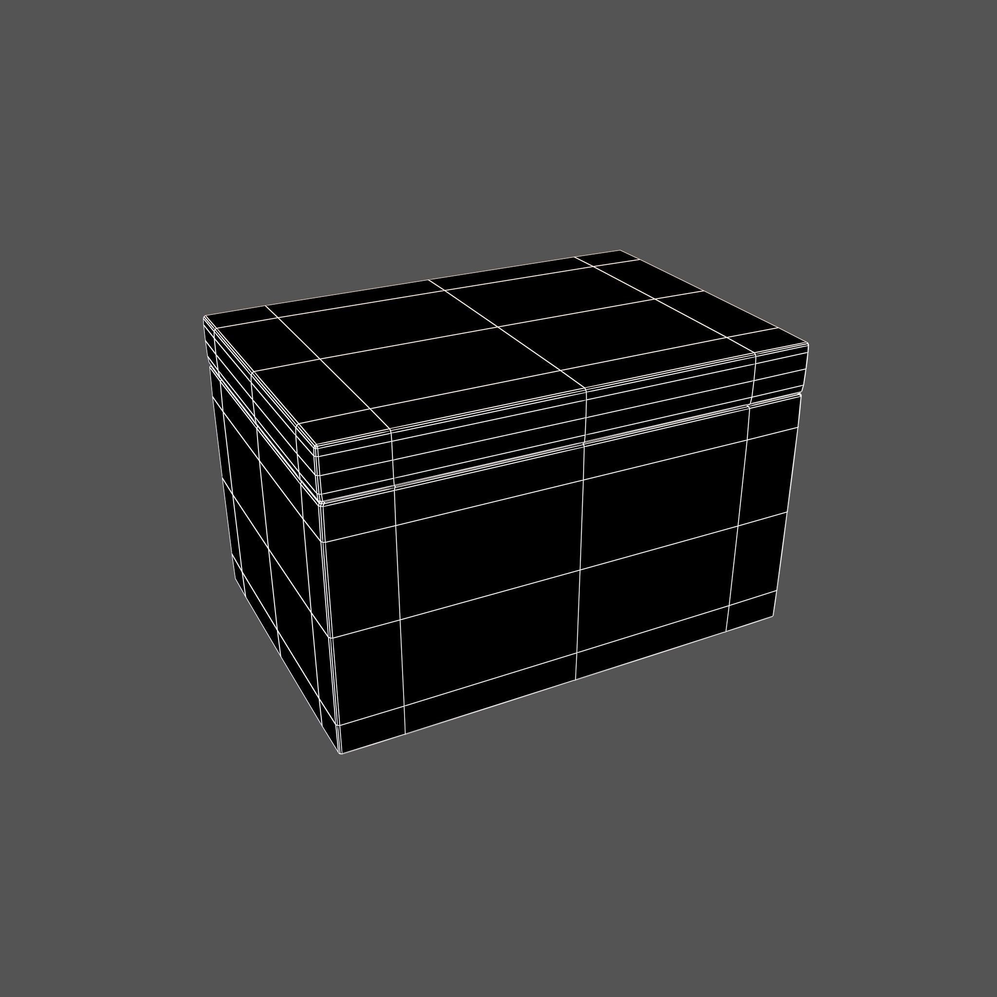 Styrofoam Box v1 002 Low-poly 3D model_4
