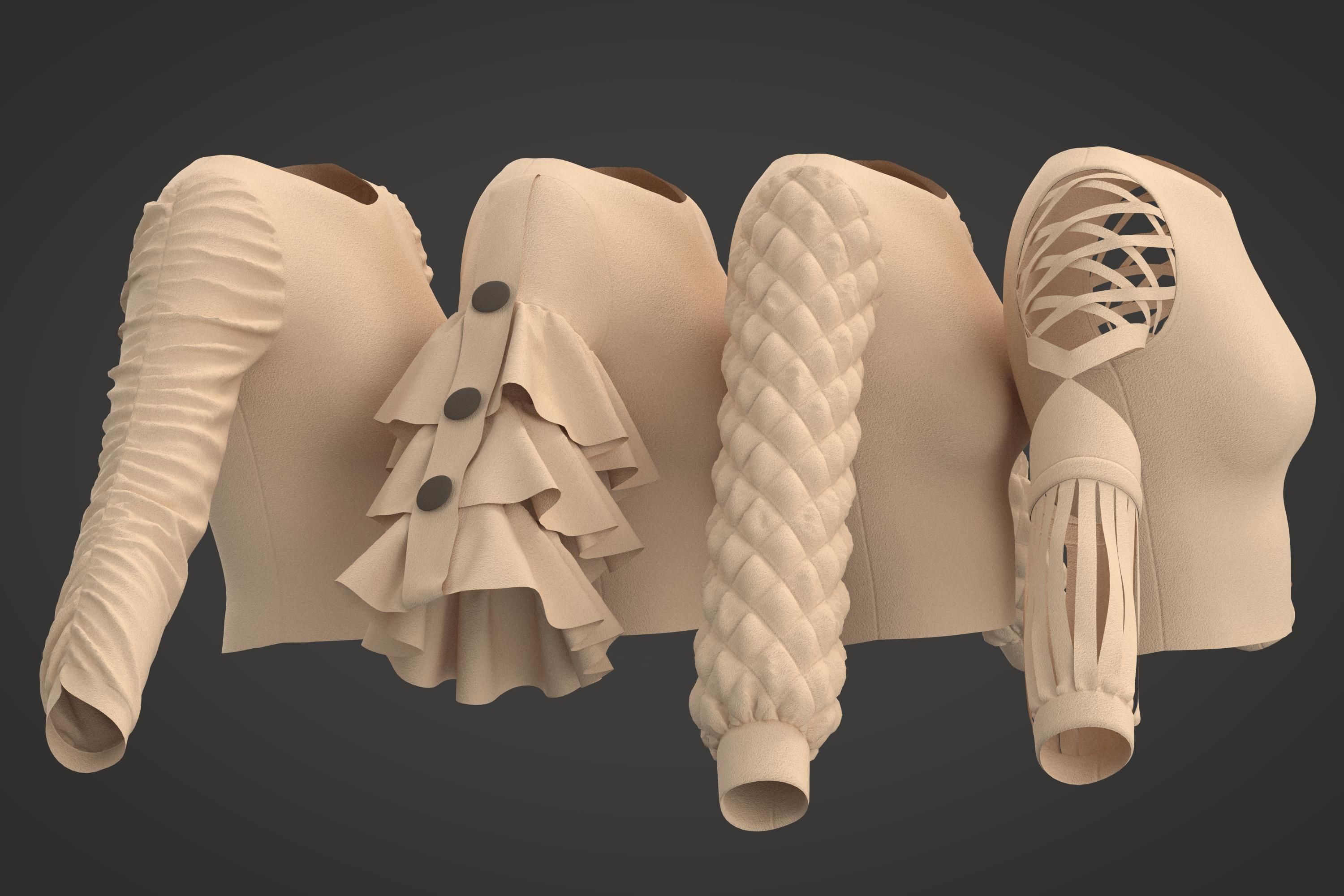 40 Women Sleeves 3D model_4