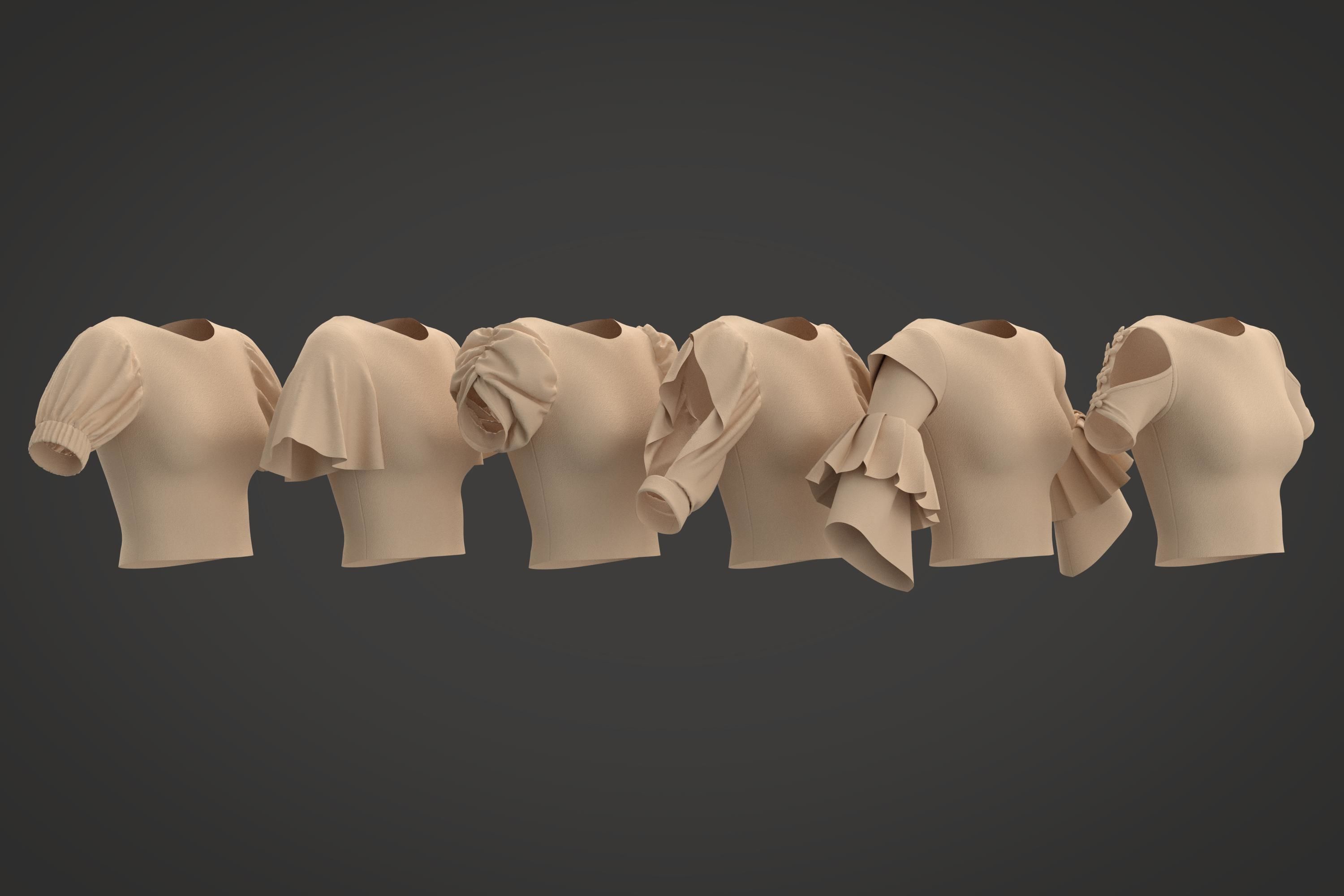 40 Women Sleeves 3D model_12