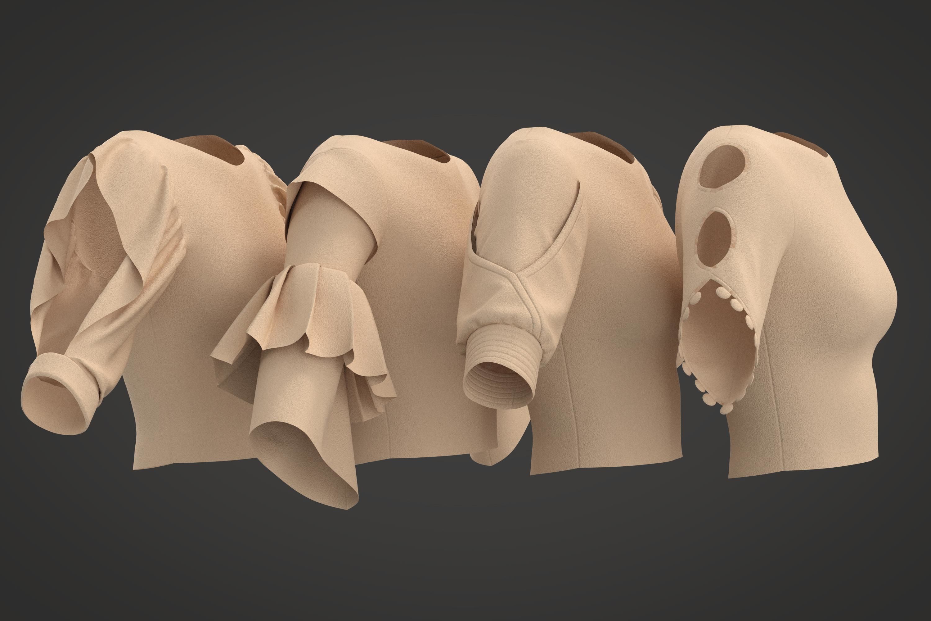 40 Women Sleeves 3D model_9