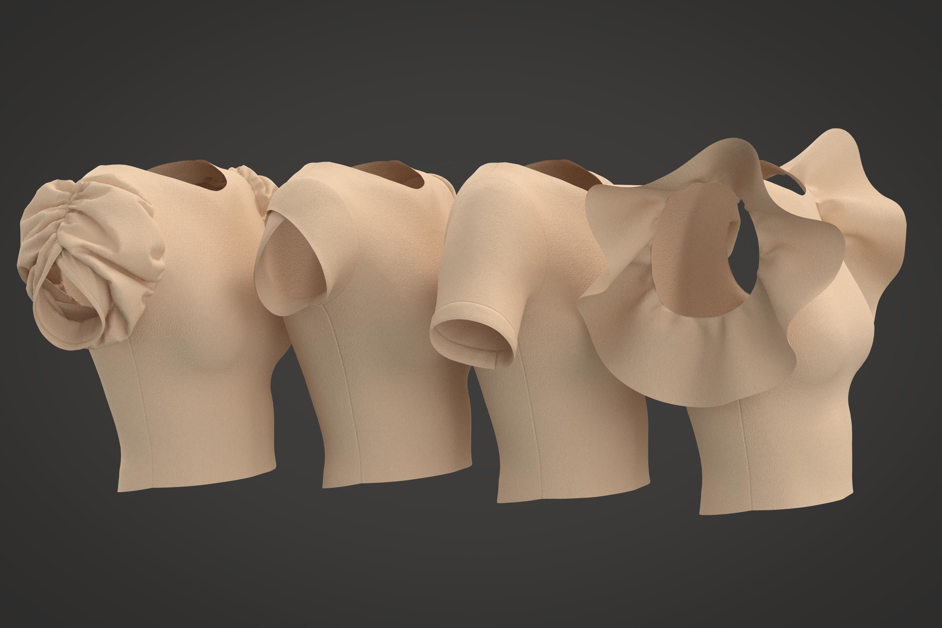 40 Women Sleeves 3D model_8