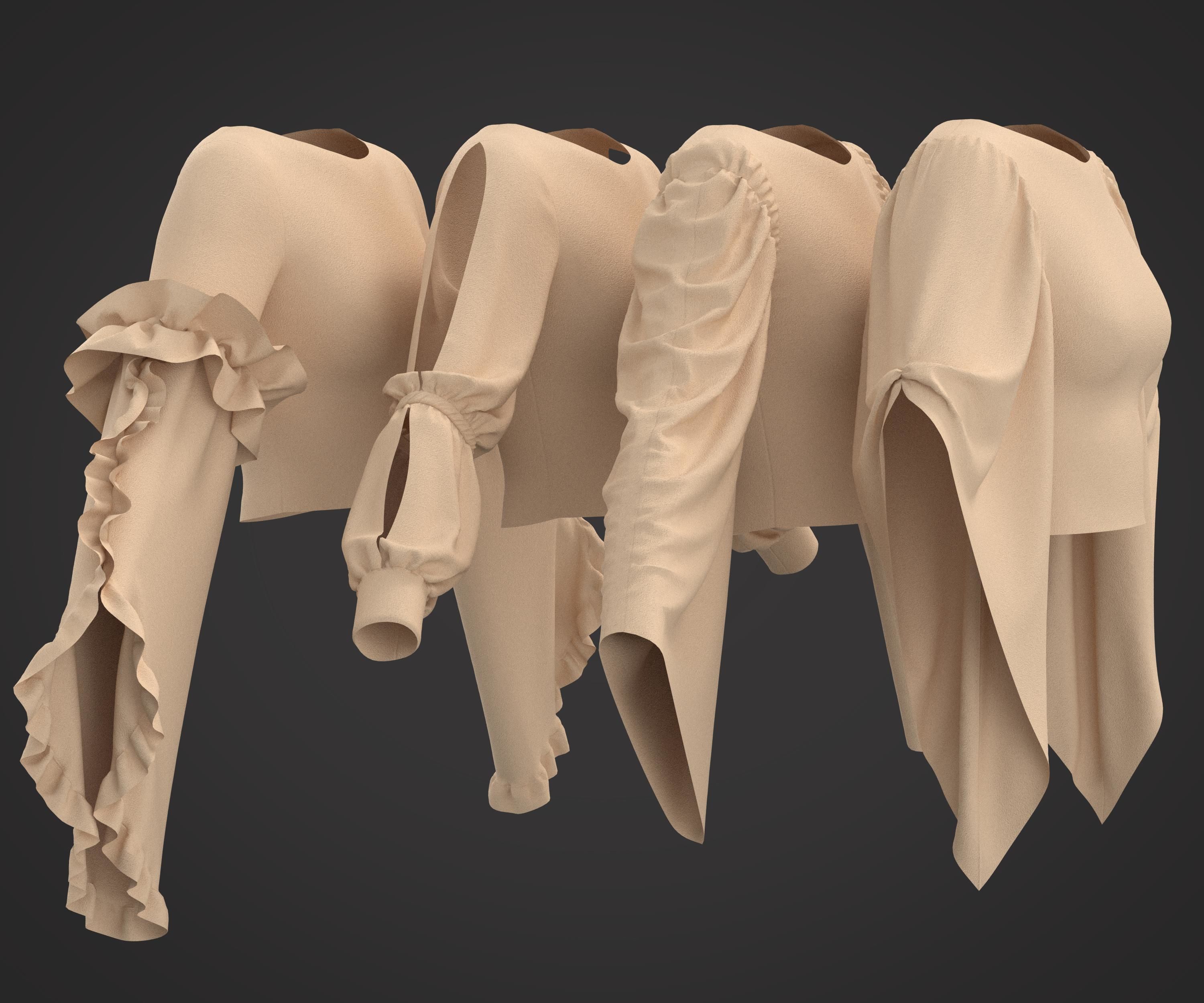 40 Women Sleeves 3D model_10