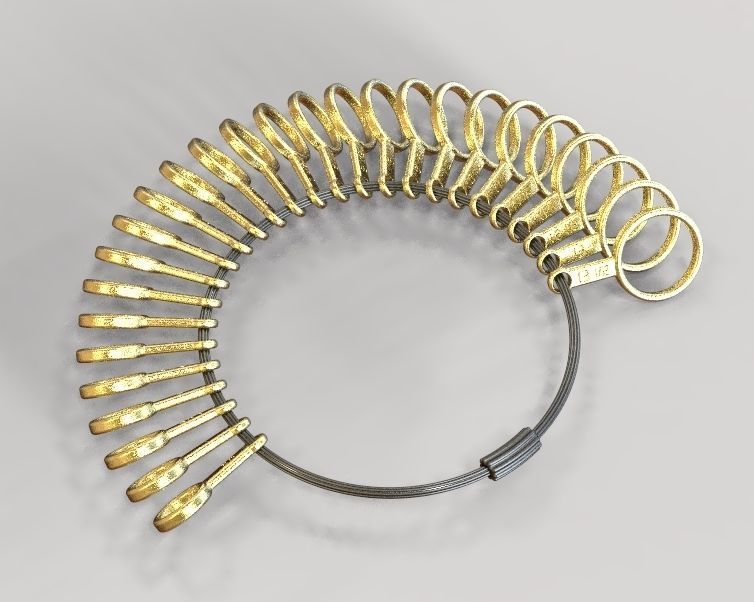 Steel Finger Ring Sizer 3D print model_25