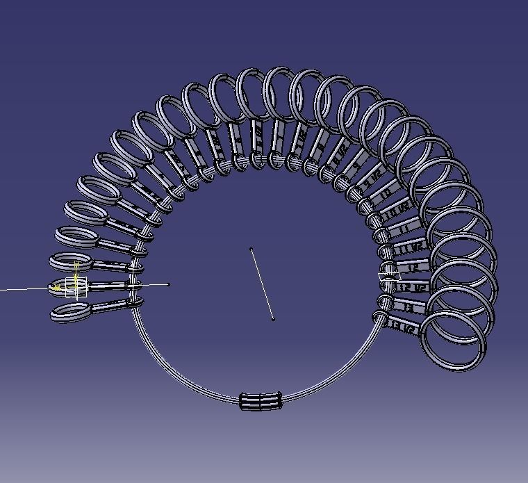 Steel Finger Ring Sizer 3D print model_34
