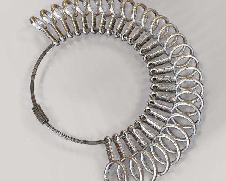 Steel Finger Ring Sizer 3D print model_16