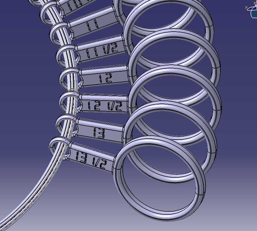Steel Finger Ring Sizer 3D print model_39