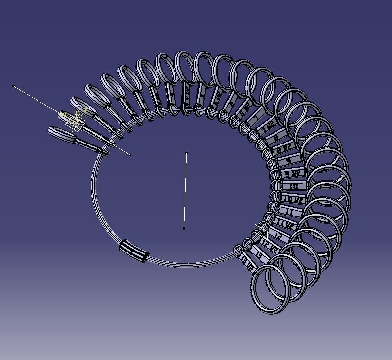 Steel Finger Ring Sizer 3D print model_30