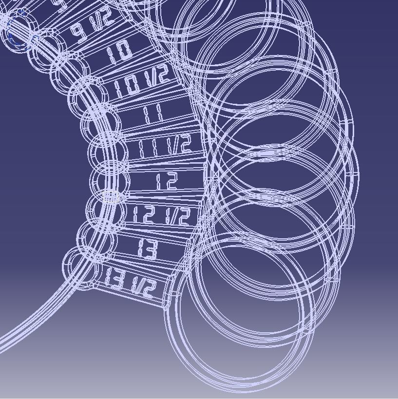 Steel Finger Ring Sizer 3D print model_42