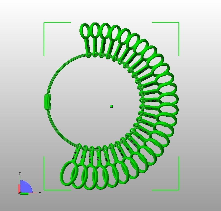 Steel Finger Ring Sizer 3D print model_37