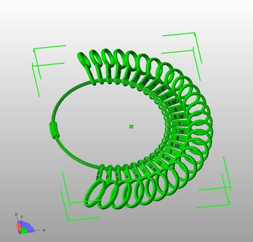 Steel Finger Ring Sizer 3D print model_47