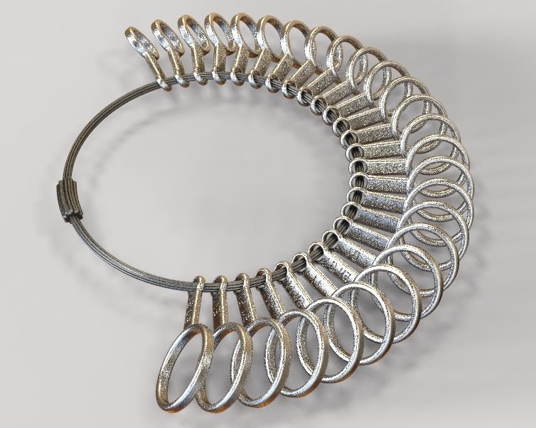 Steel Finger Ring Sizer 3D print model_10