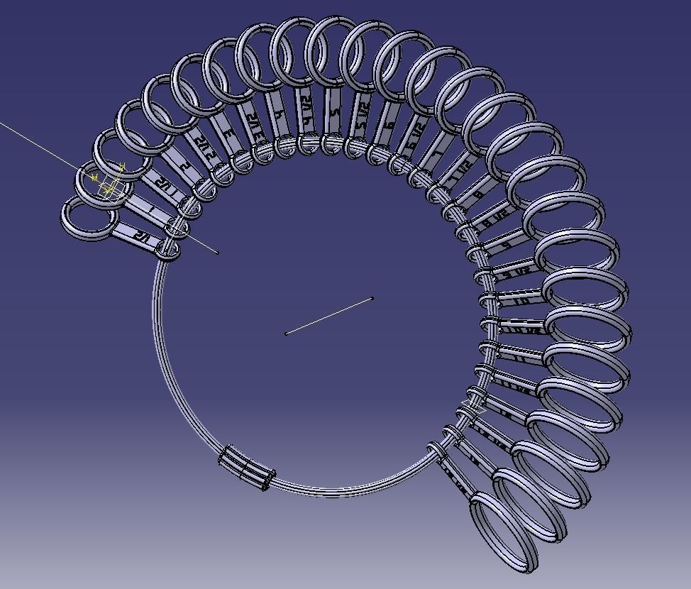 Steel Finger Ring Sizer 3D print model_43