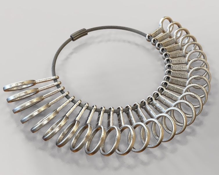 Steel Finger Ring Sizer 3D print model_9