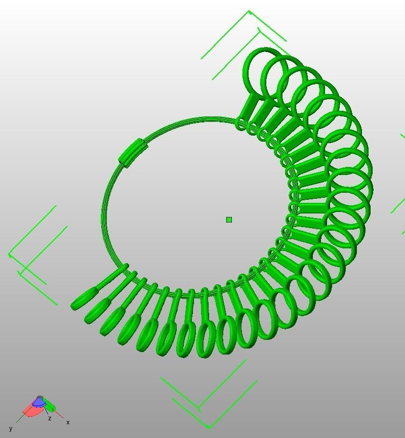 Steel Finger Ring Sizer 3D print model_48
