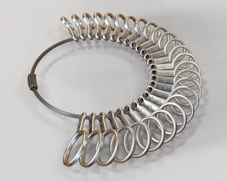 Steel Finger Ring Sizer 3D print model_17