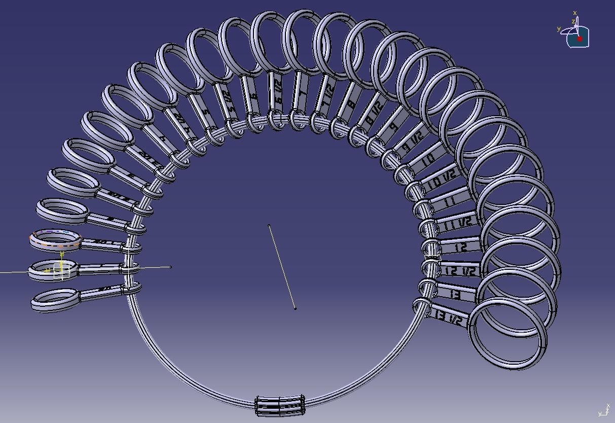 Steel Finger Ring Sizer 3D print model_36