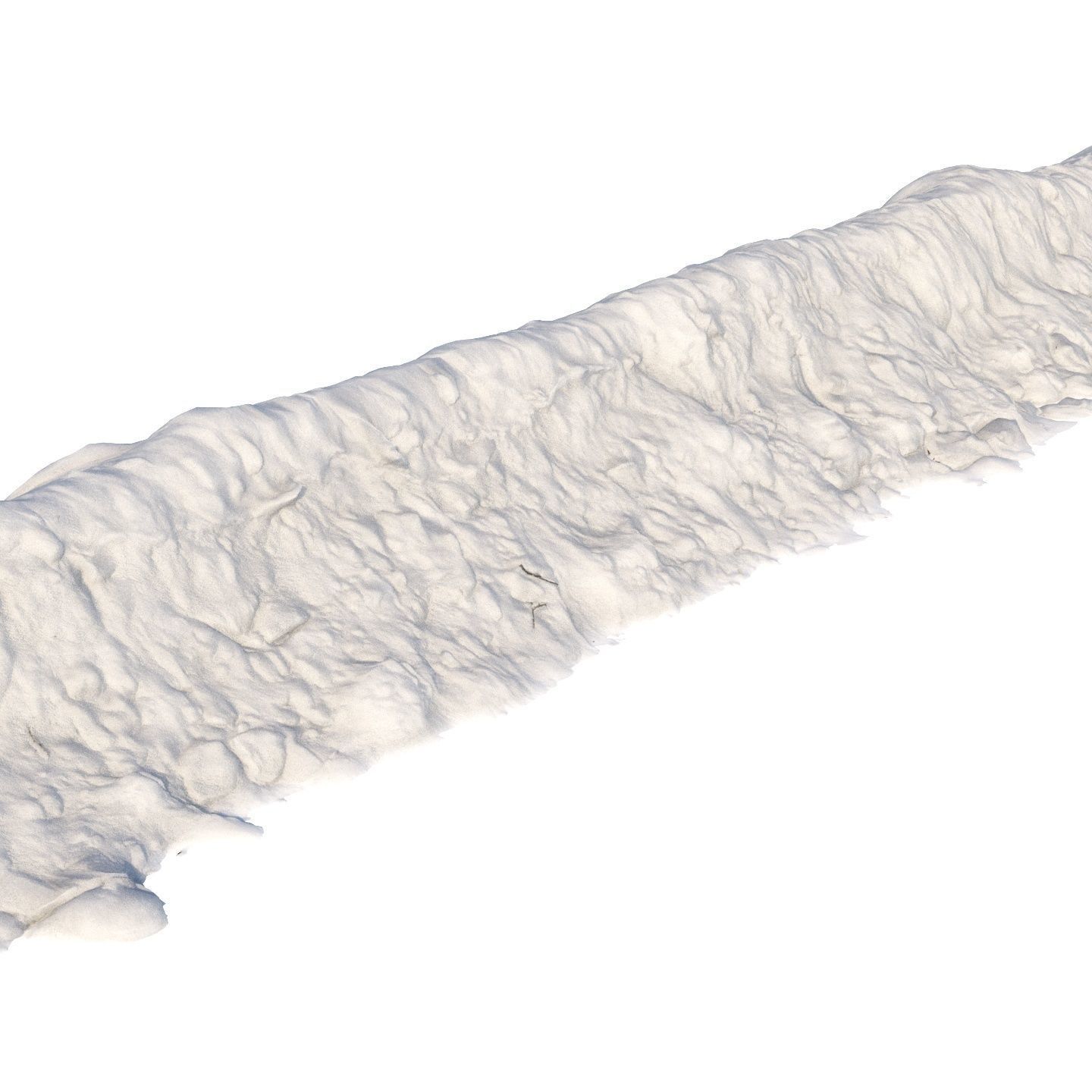 8k seamless snow border 01 3D model_2