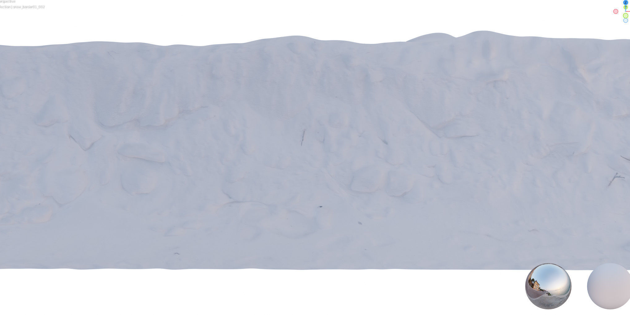 8k seamless snow border 01 3D model_11