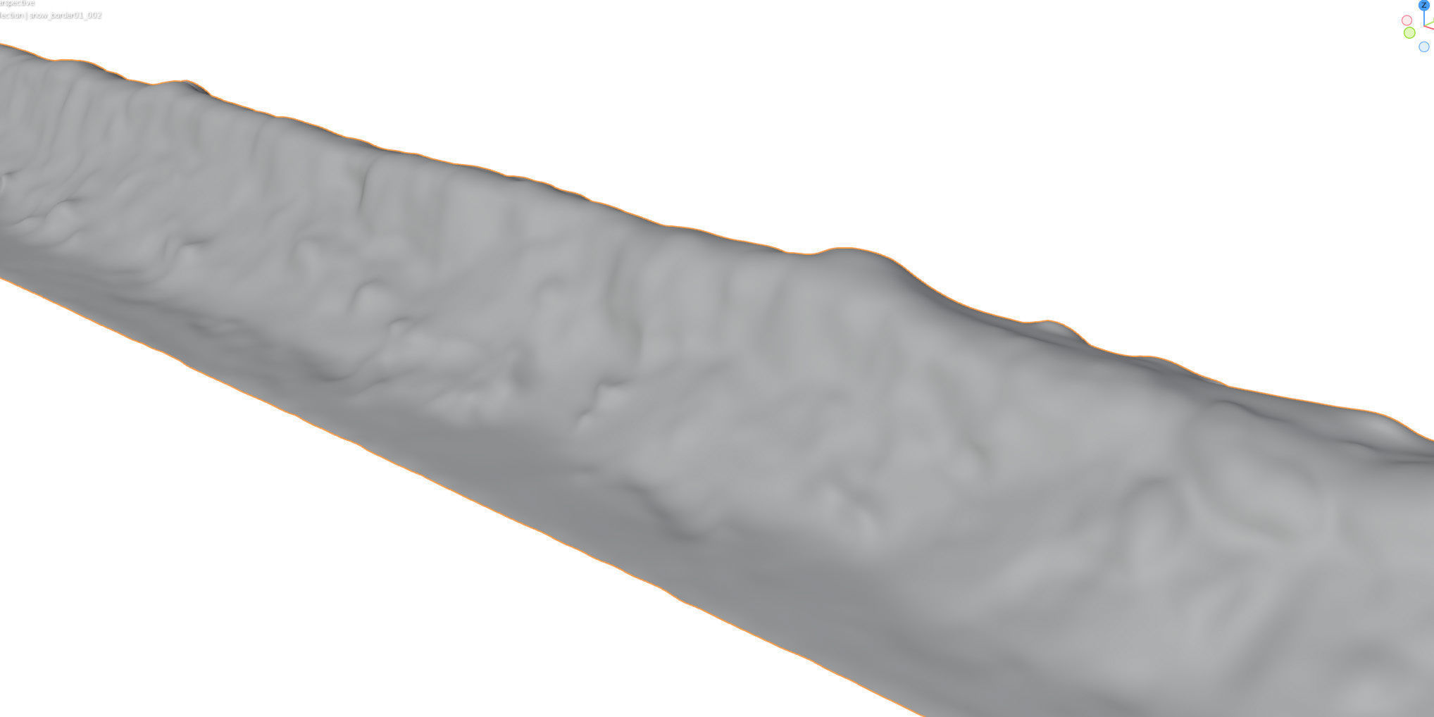 8k seamless snow border 01 3D model_9