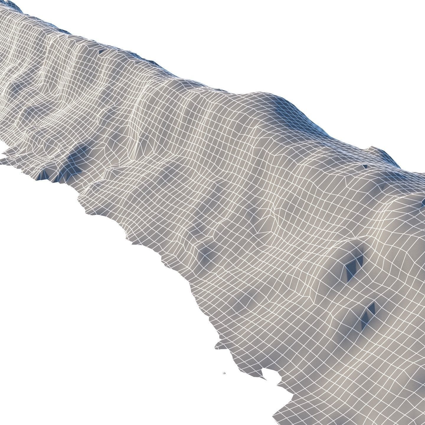 8k seamless snow border 01 3D model_4