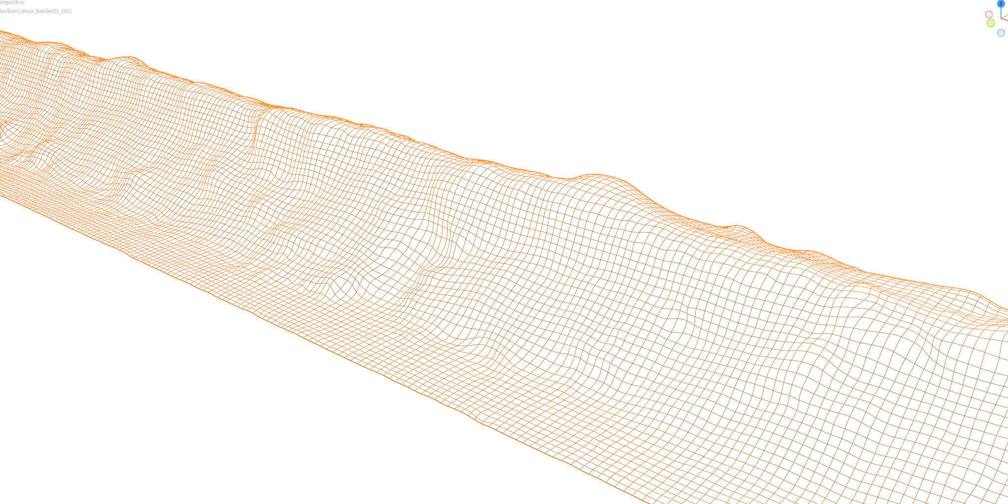 8k seamless snow border 01 3D model_8