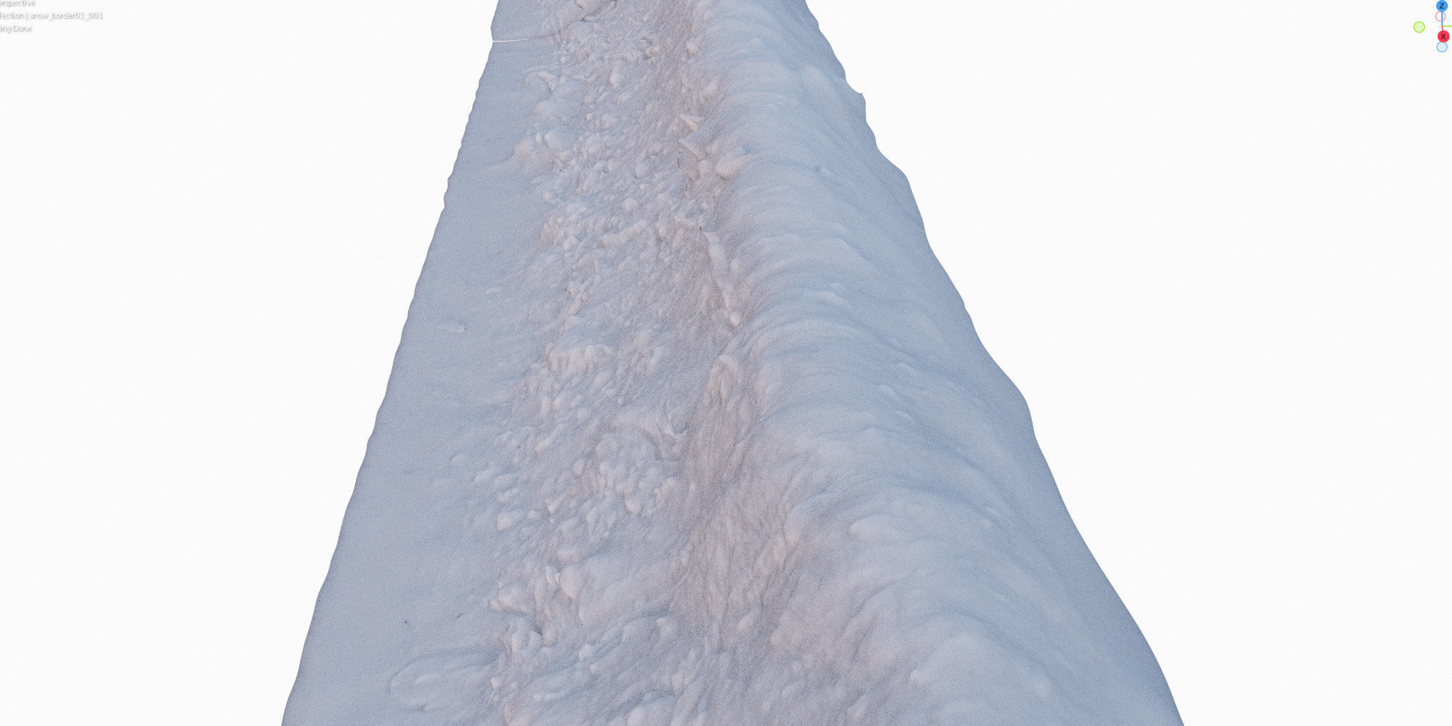 8k seamless snow border 01 3D model_6