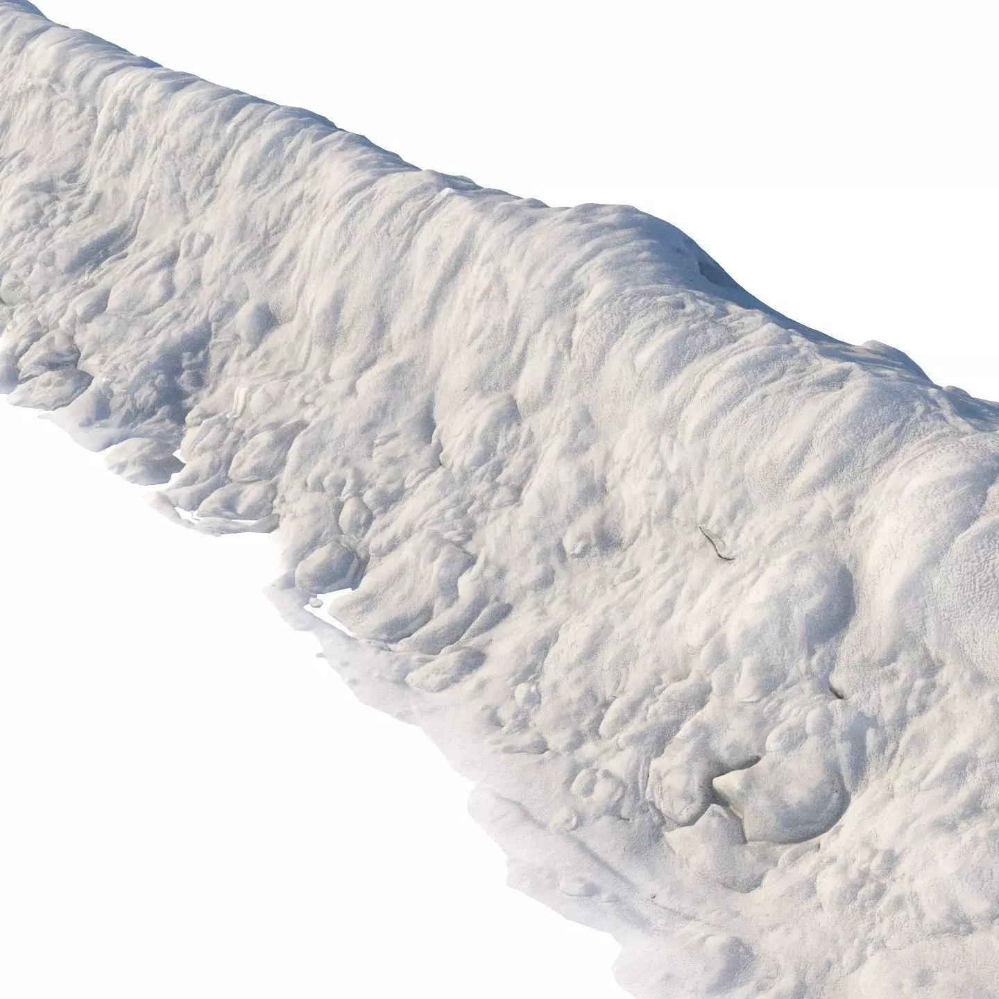 8k seamless snow border 01 3D model_0