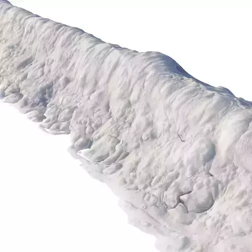 8k seamless snow border 01 3D model