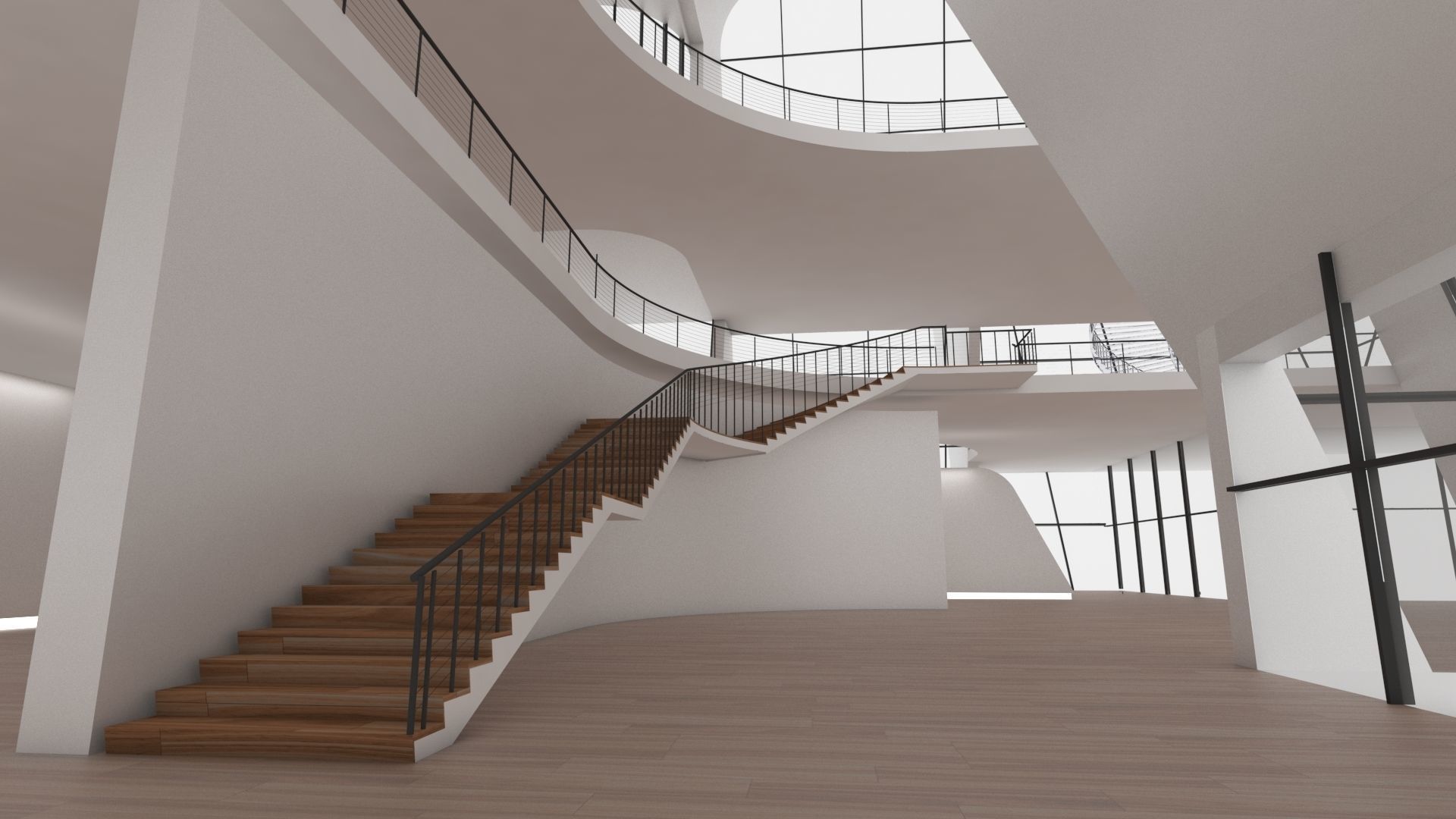 VR art Gallery 5 3D model_2