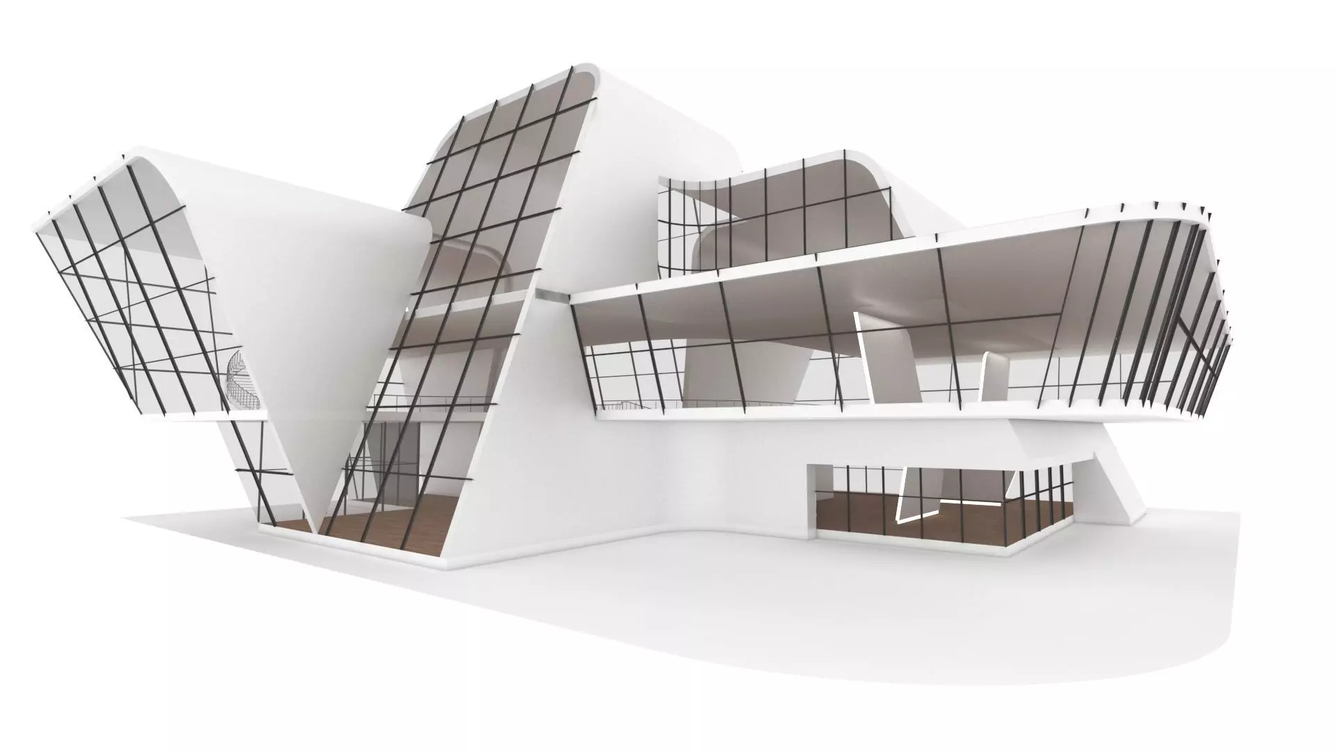 VR art Gallery 5 3D model_0