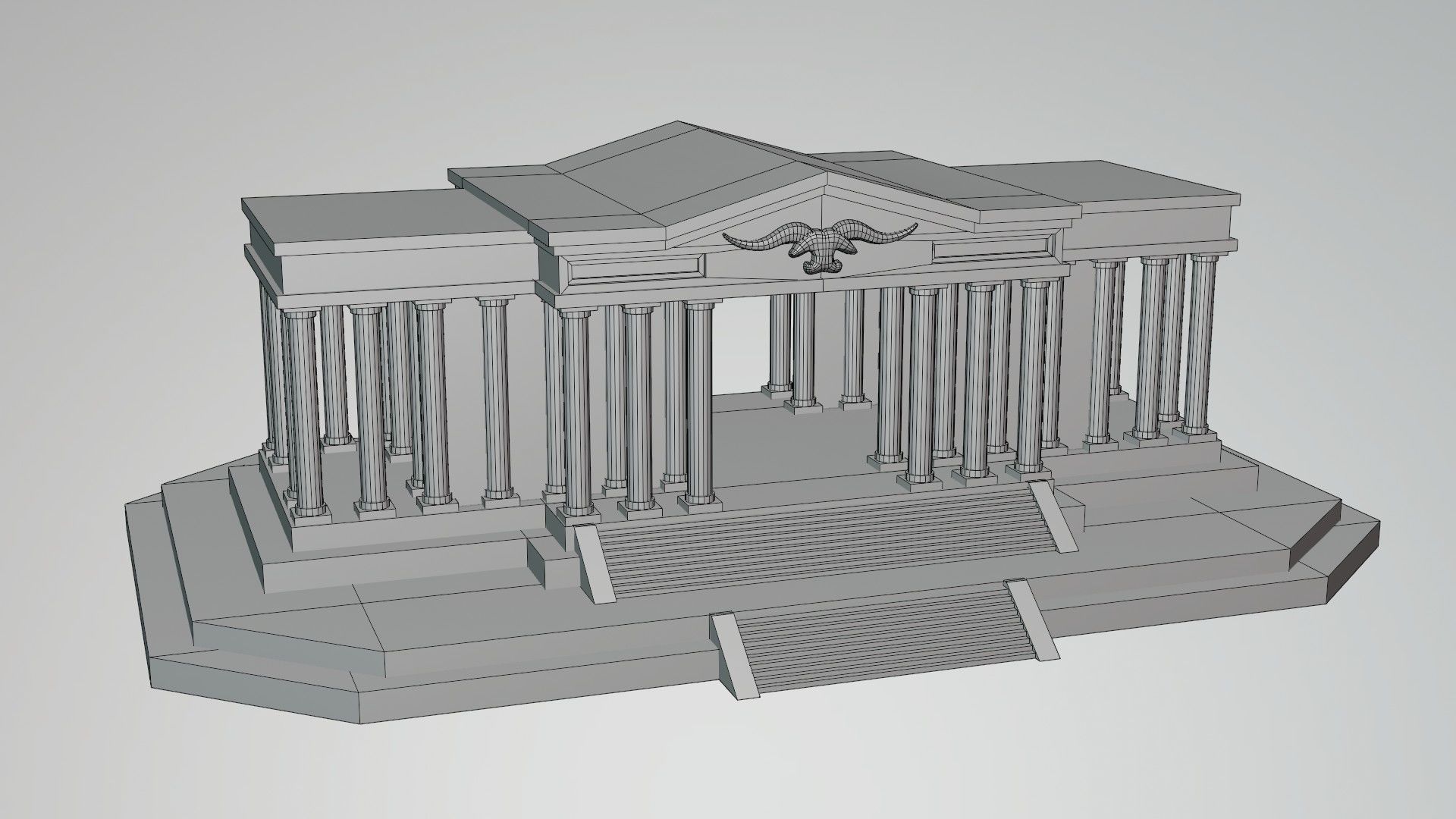 Taurus Temple - Taurus House - El templo de Tauro Low-poly 3D model_9