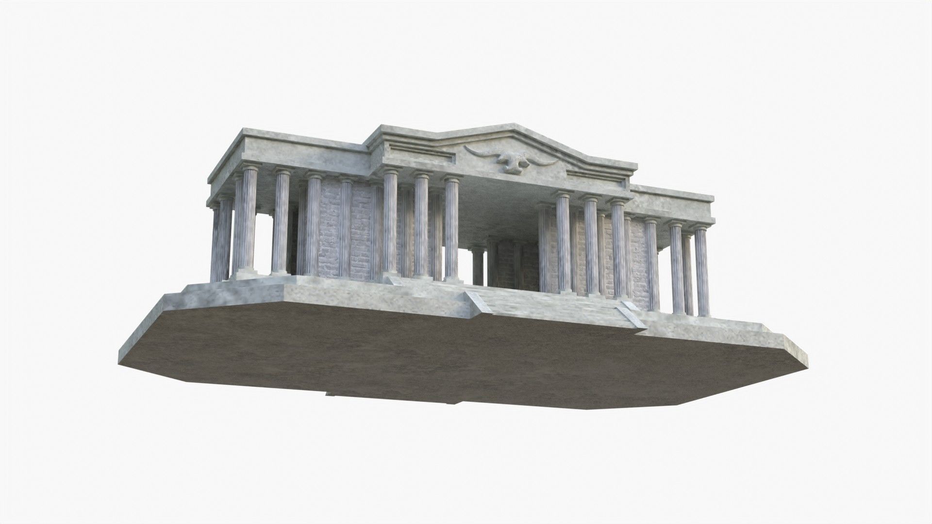 Taurus Temple - Taurus House - El templo de Tauro Low-poly 3D model_8