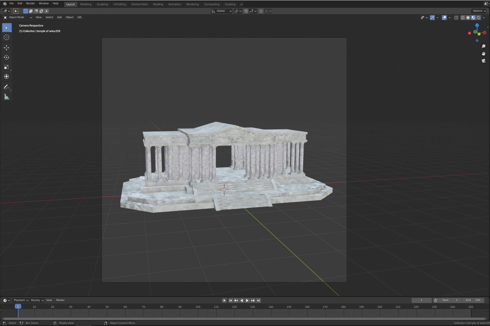 Taurus Temple - Taurus House - El templo de Tauro Low-poly 3D model_1