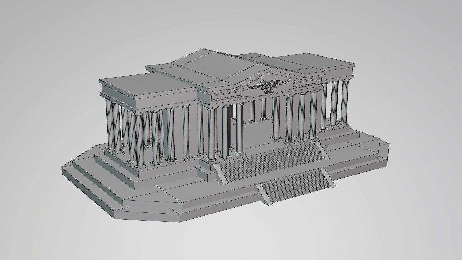 Taurus Temple - Taurus House - El templo de Tauro Low-poly 3D model_12